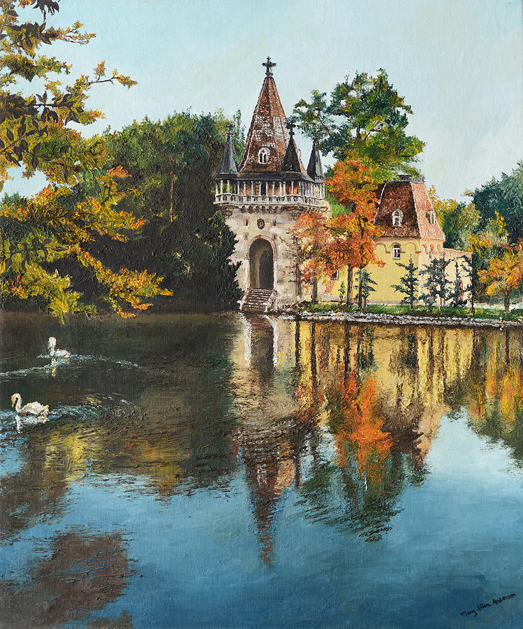 Castle Painting - Castle on the Water #2 by Mary Ellen Anderson