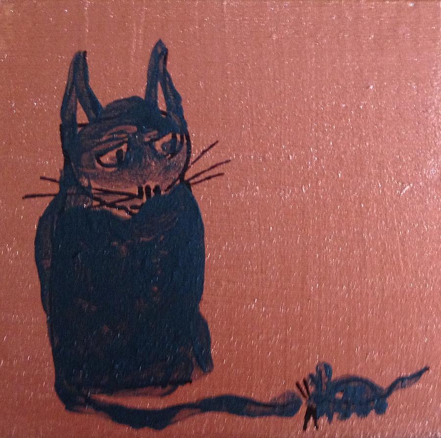 Cat and Mouse #2 Painting by Roger Cummiskey