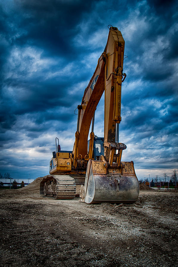 Transportation Photograph - Cat Excavator #3 by Mike Burgquist