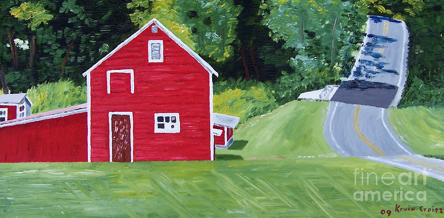Architecture Painting - Catskill Red Barn #2 by Kevin Croitz