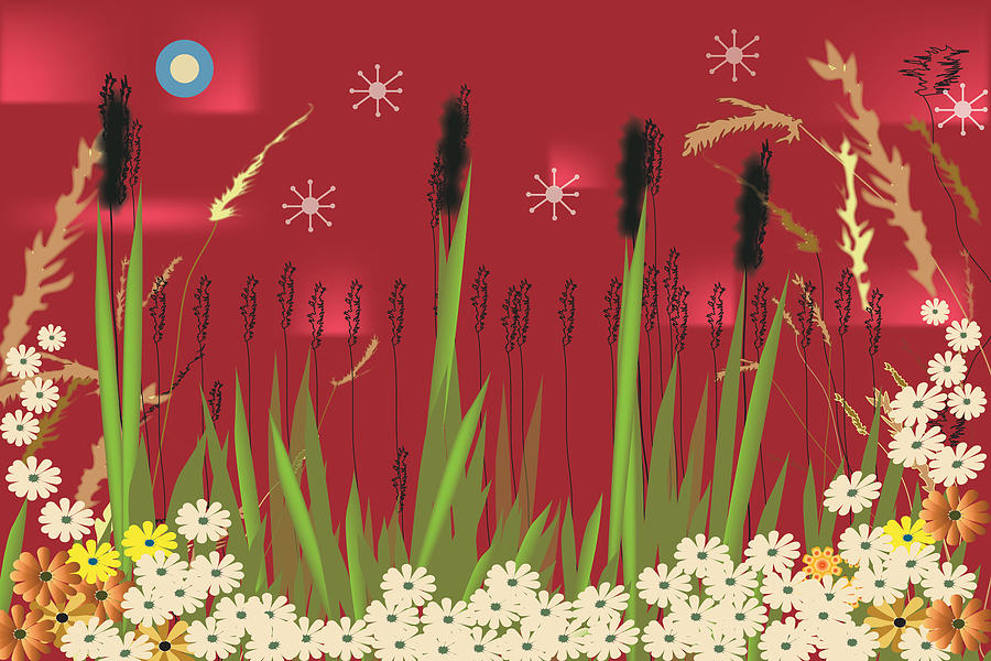 Cattails Digital Art by Kim Prowse