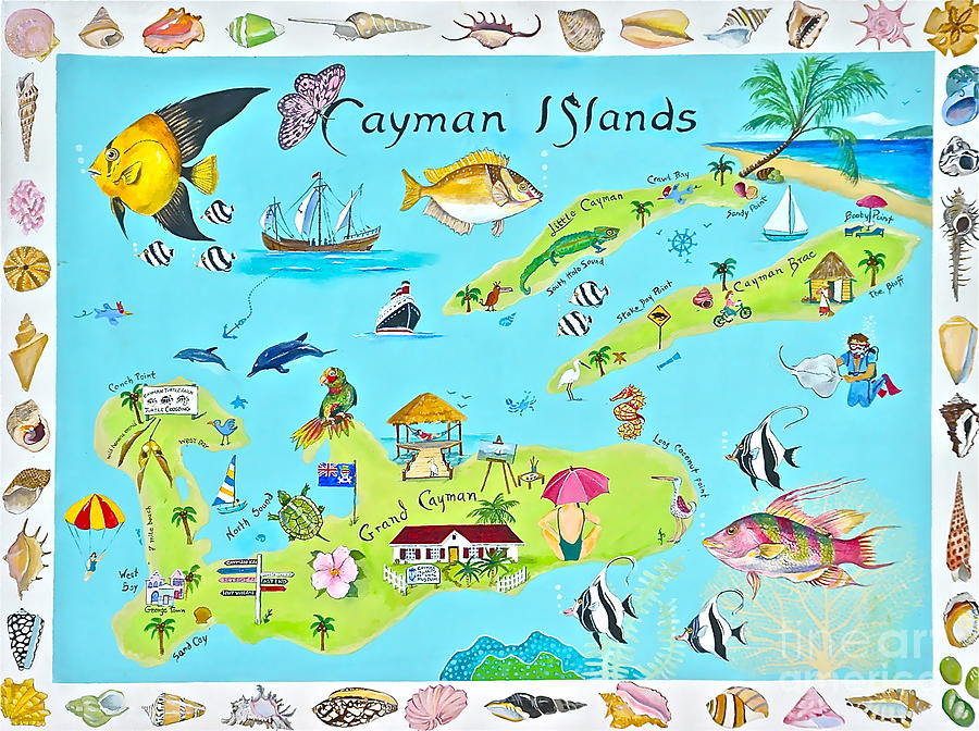 Cayman Islands Painting by Virginia Ann Hemingson - Pixels