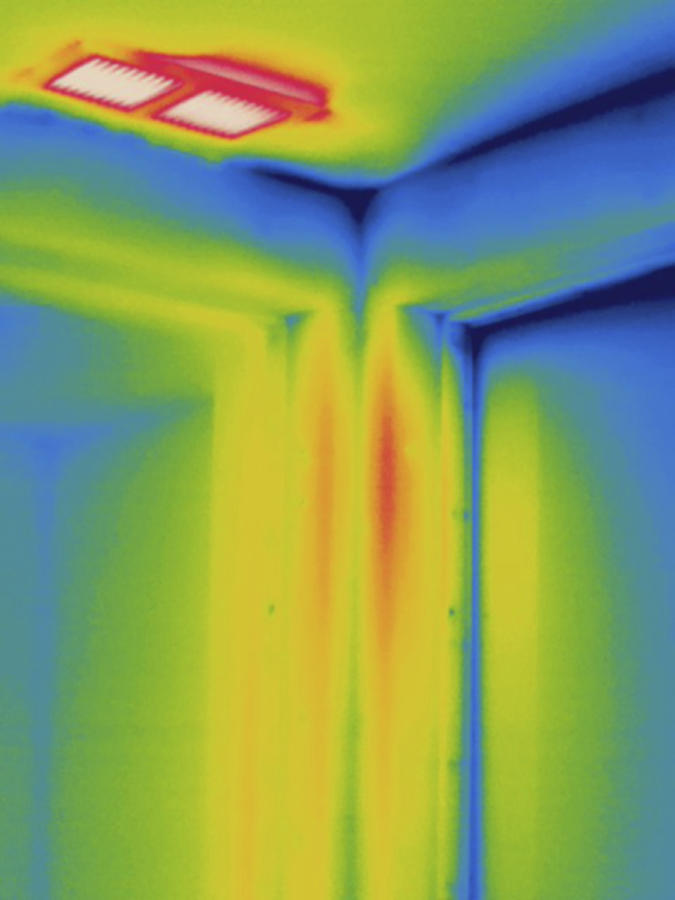 Ceiling Heating Vent, Thermogram #2 Photograph by Science Stock Photography
