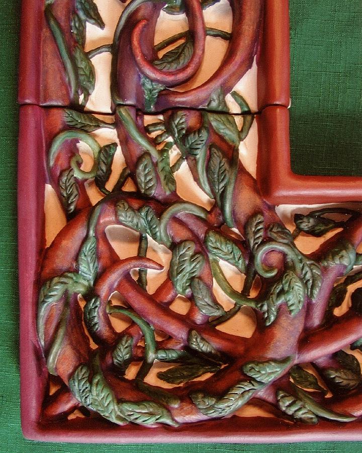 Celtic Tree of Life Detail #2 Ceramic Art by Charles Lucas