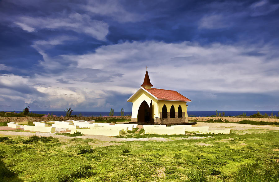 Aruba Photograph - Chapel by the Sea #2 by David Letts