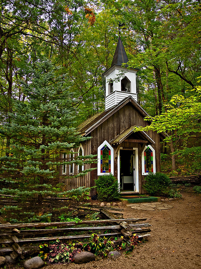 Chapel Photograph - Chapel in the Woods #2 by Judy  Johnson