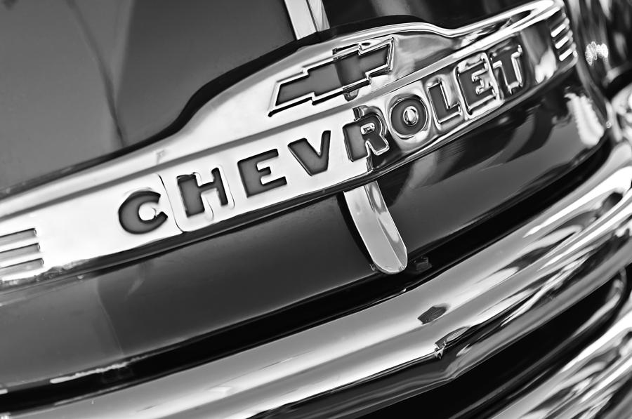 Car Photograph - Chevrolet Pickup Truck Grille Emblem #2 by Jill Reger