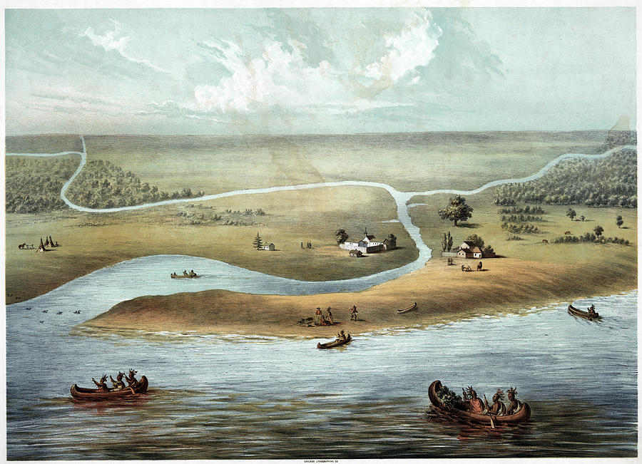 Chicago, 1820 #2 Painting by Granger