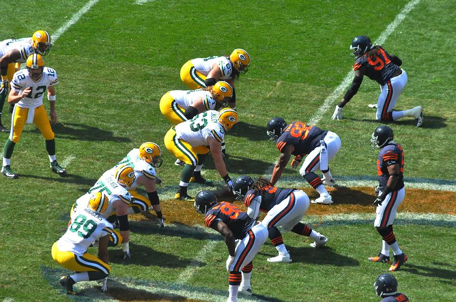 Football Photograph - Chicago Bears Vs Green Bay Packers #2 by Lori Strock