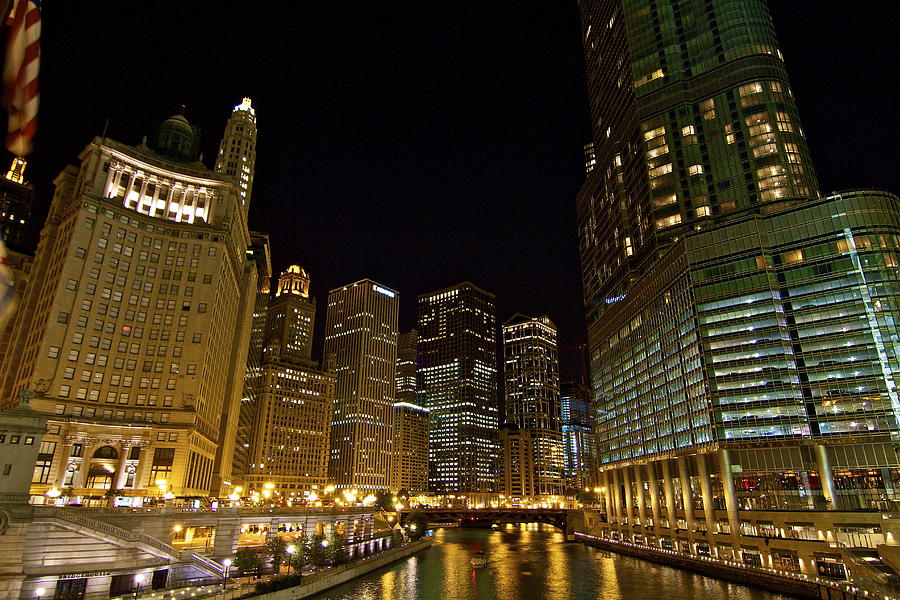 Chicago Nightscape #2 Photograph by John Babis
