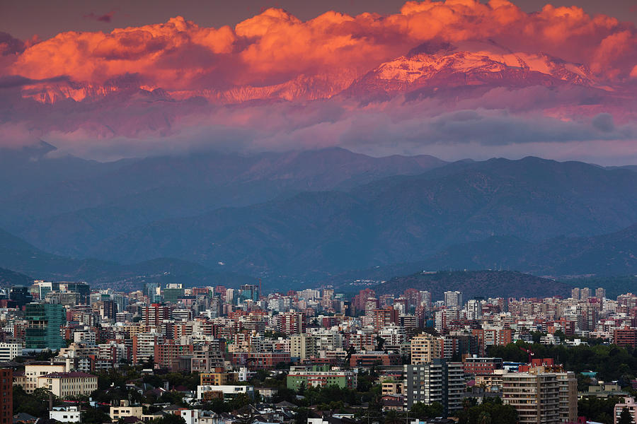 Chile, Santiago, City View #2 Photograph by Walter Bibikow