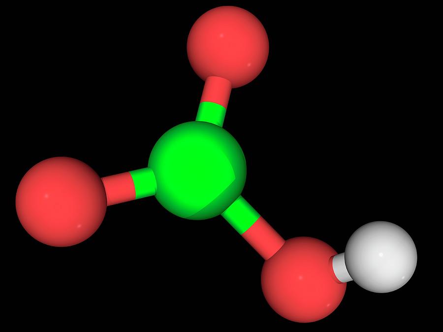 Chloric Acid Molecule #2 By Laguna Design Science Photo Library