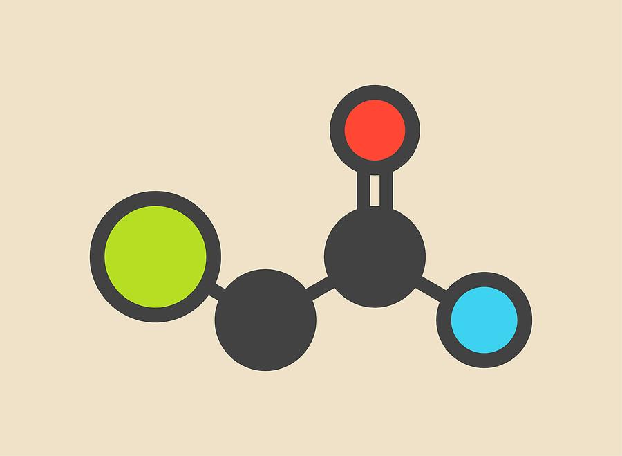 Chloroacetamide Preservative Molecule #2 Photograph by Molekuul/science ...