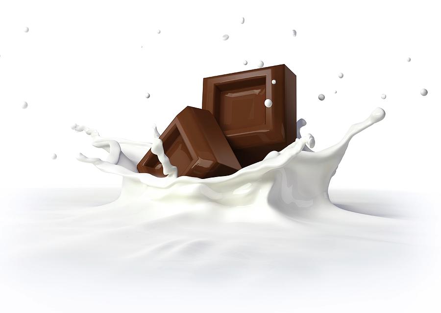 Chocolate Falling Into Milk #2 Photograph by Leonello Calvetti/science Photo Library