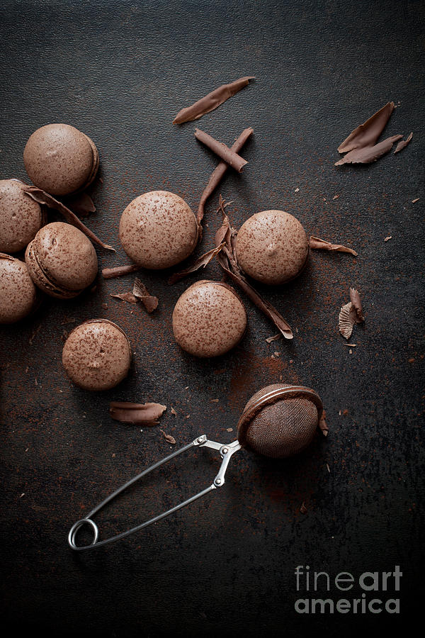 Chocolate macaroons #2 Photograph by Kati Finell