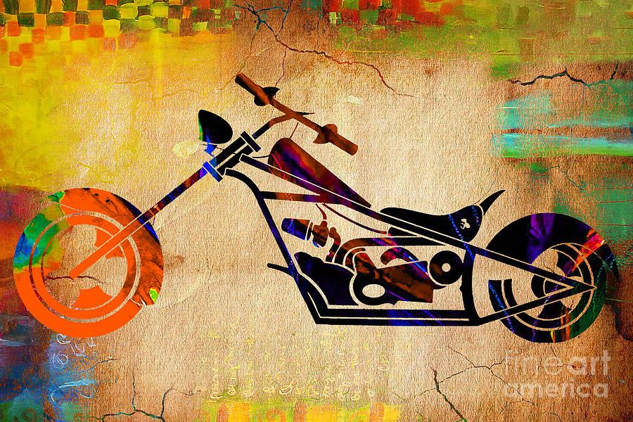 Motorcycle Mixed Media - Chopper Art #2 by Marvin Blaine