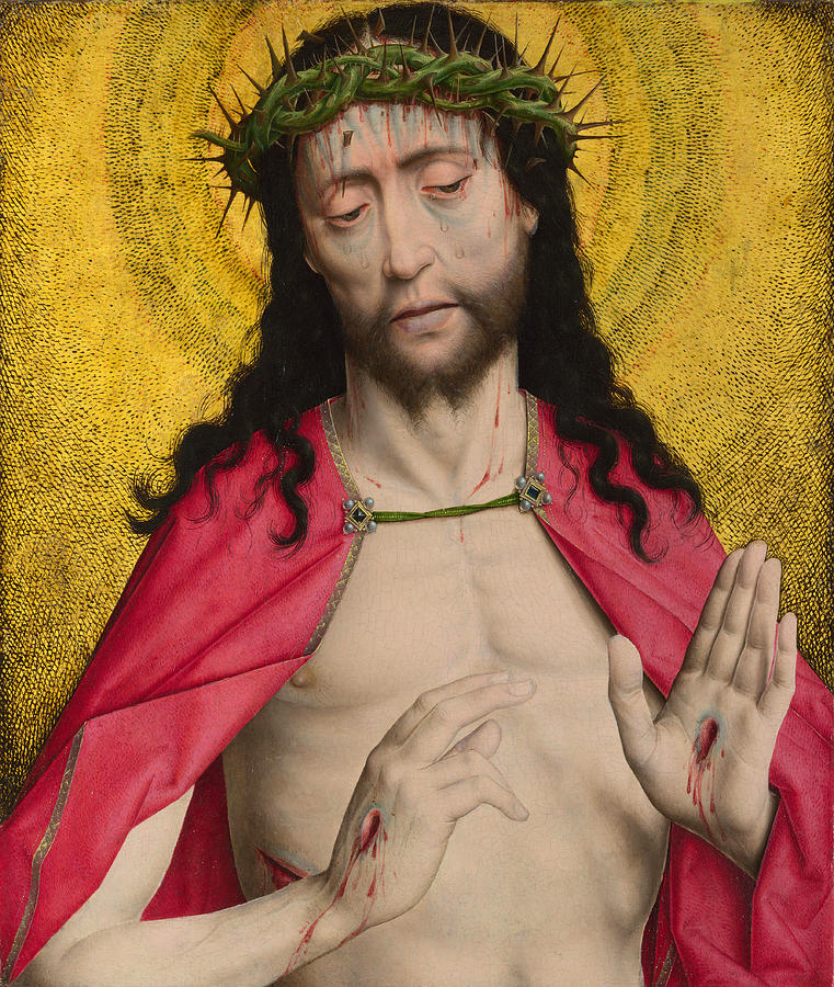 Christ Crowned with Thorns #2 Painting by Dieric Bouts