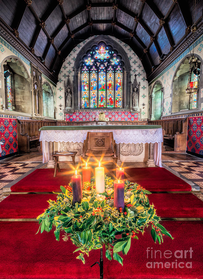 Architecture Photograph - Christmas Candles #1 by Adrian Evans