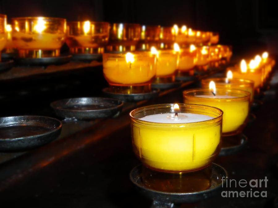 Church Candles #2 Photograph by Henrik Lehnerer