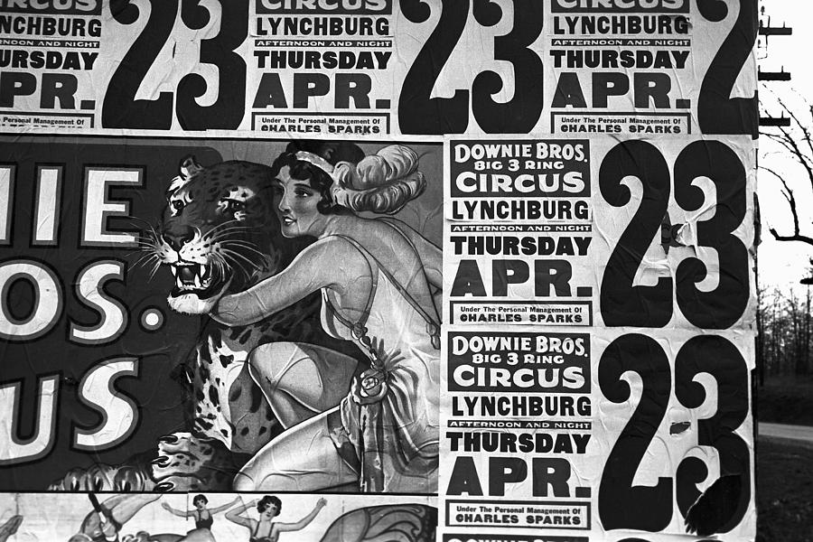 Circus Advertisement, 1936 #2 Photograph by Granger