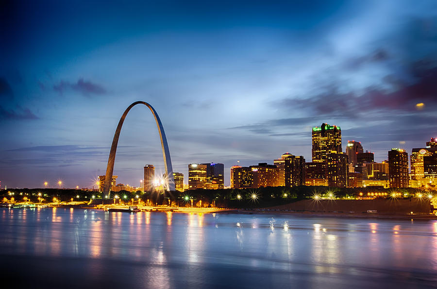 City of St. Louis skyline. Image of St. Louis downtown with Gate #2 Photograph by Alex Grichenko