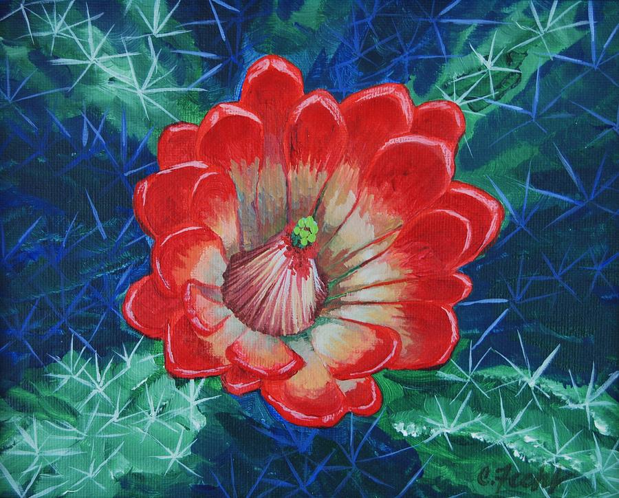 Claret Cup #2 Painting by Cheryl Fecht