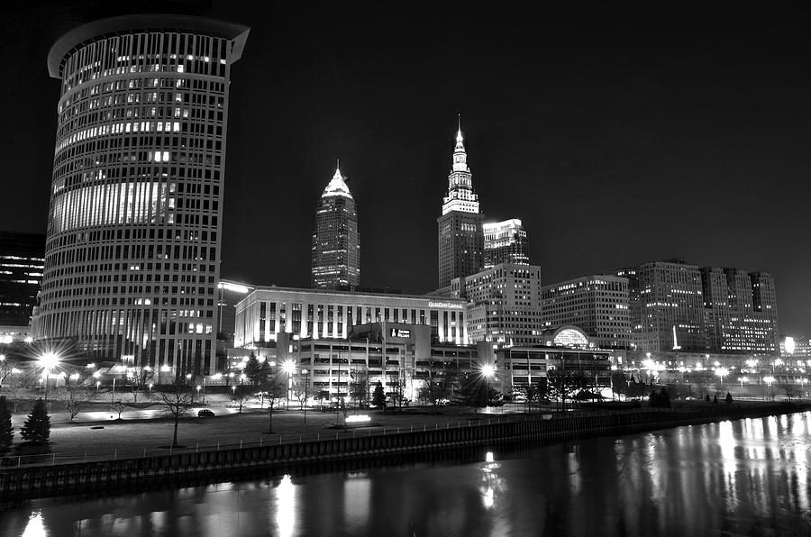 Cleveland in Black and White Photograph by Frozen in Time Fine Art Photography