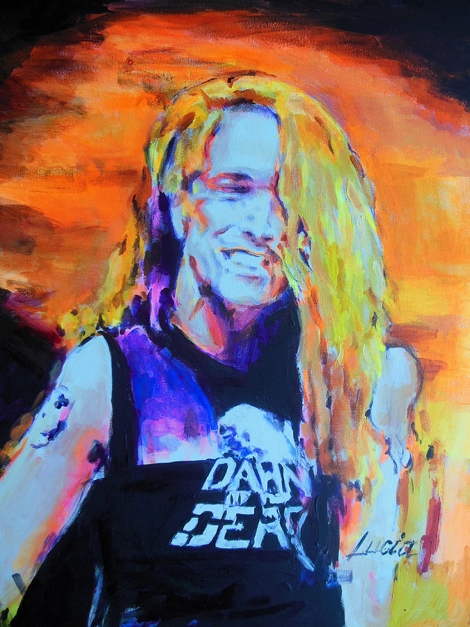 Cliff Burton Metallica #2 Painting by Lucia Hoogervorst