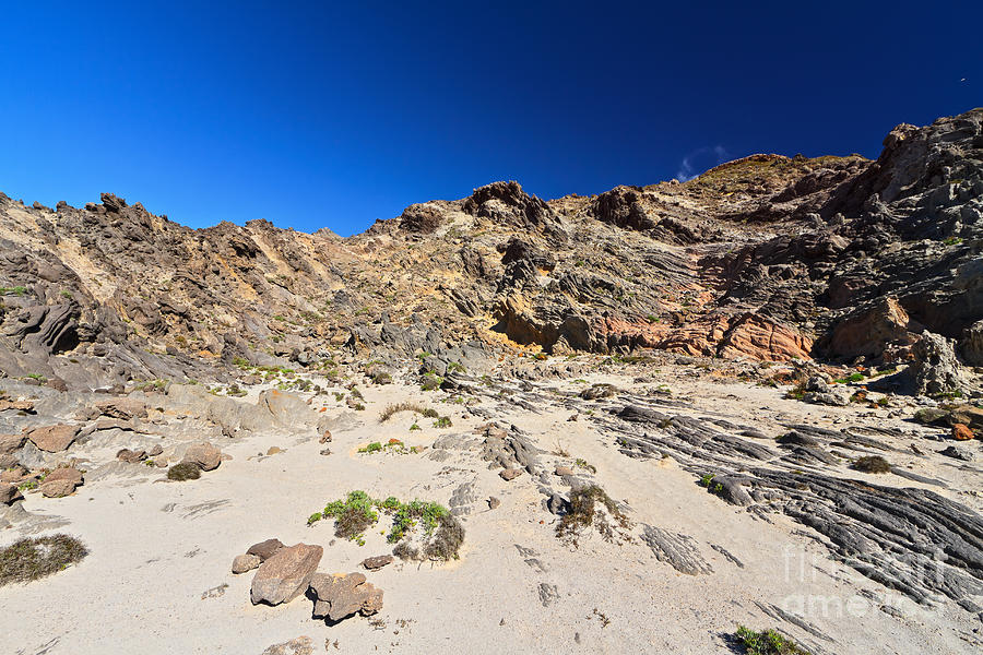 cliff in San Pietro island #2 Photograph by Antonio Scarpi