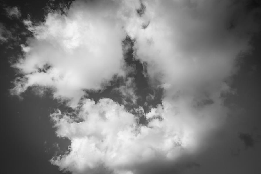 Clouds Stratocumulus Blue Sky BW  #2 Photograph by Rich Franco
