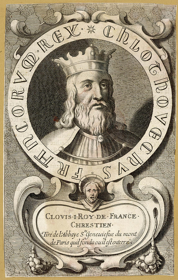 Clovis I, King Of The Franks Drawing by Mary Evans Picture Library - Pixels