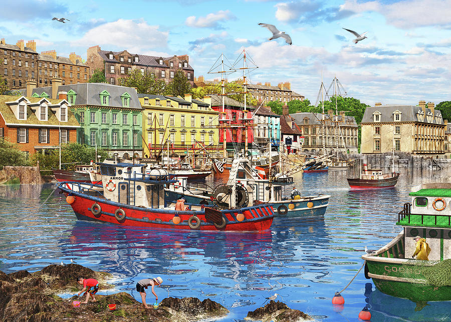 Cobh Harbour #3 Painting by MGL Meiklejohn Graphics Licensing