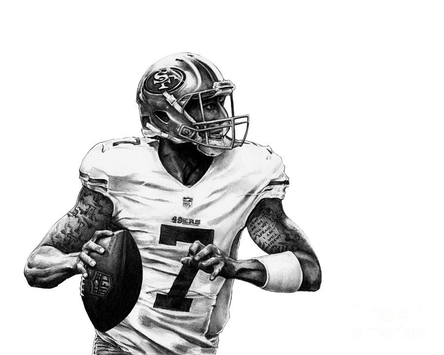 Colin Kaepernick Drawing - Colin Kaepernick Fine Art Print