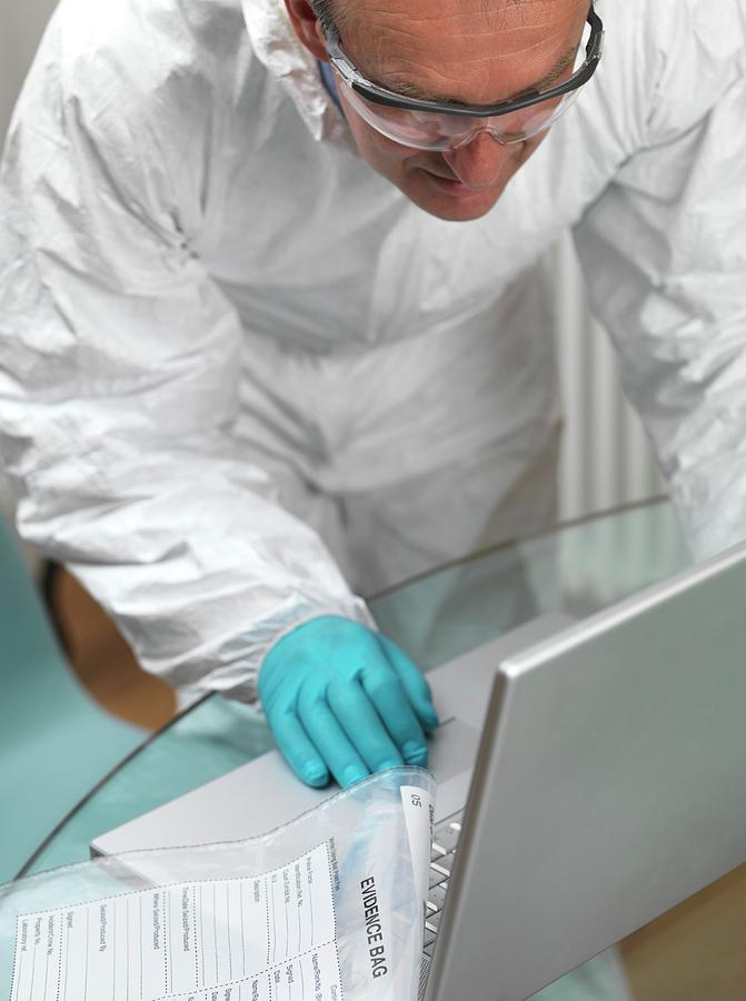 Collecting Forensic Evidence #2 Photograph by Tek Image/science Photo Library