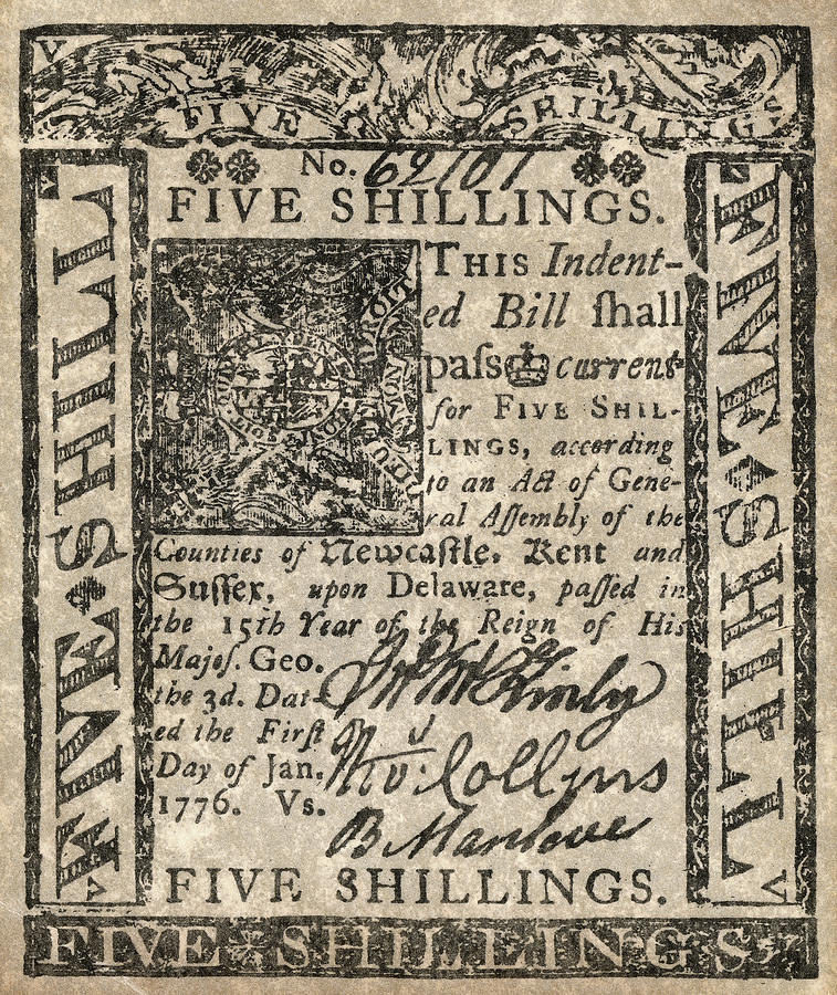 Colonial Currency, 1776 #2 Painting by Granger