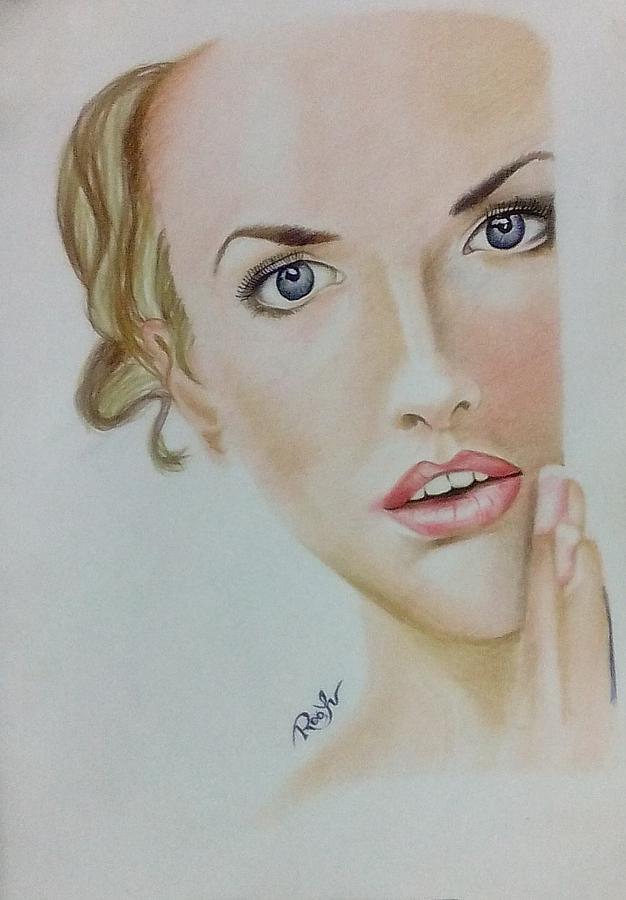 realistic girl drawing color