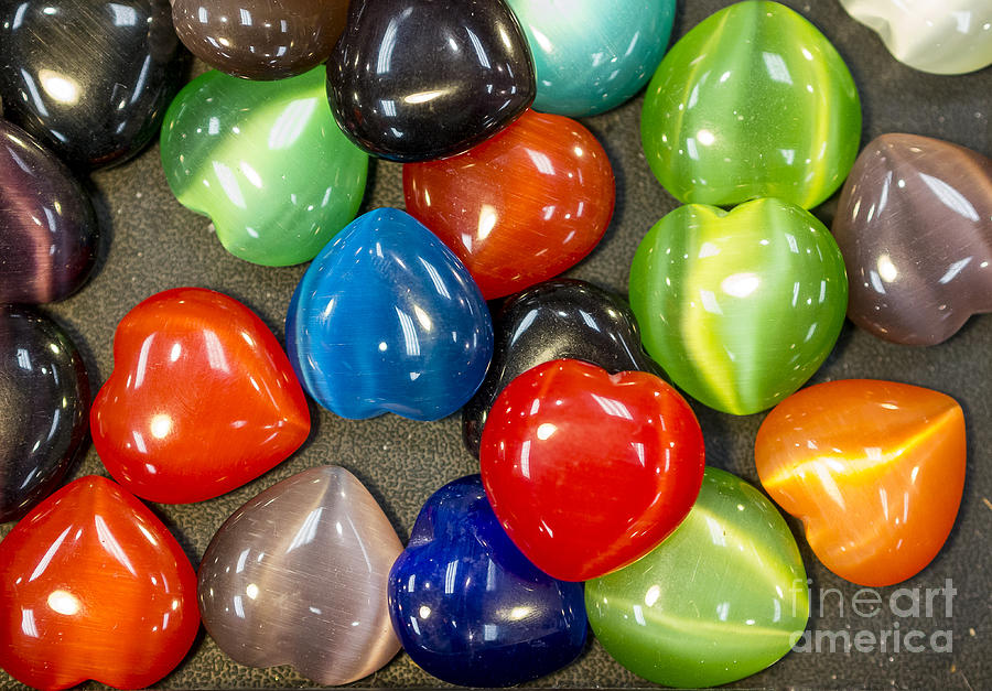 Colored Polished Rocks #3 Photograph by Steven Ralser