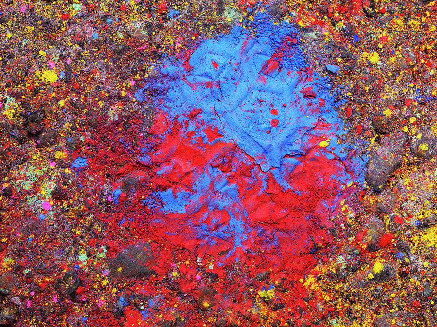 Colored Powder On The Ground #2 Photograph by Henrik Sorensen