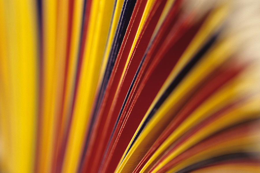 Abstract Colorful file folders Photograph by Jim Corwin