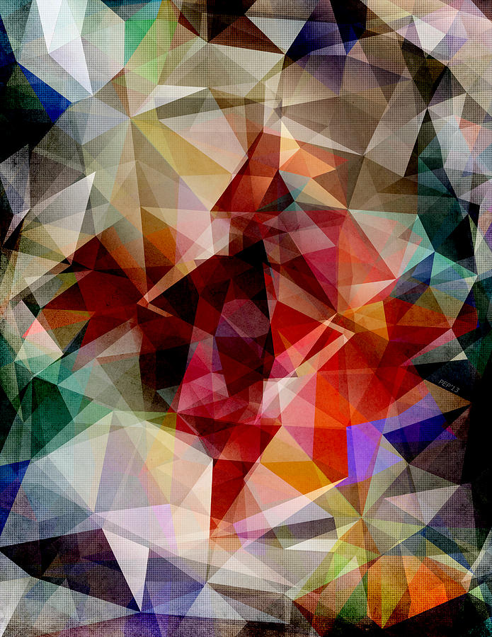 Colorful Geometric Abstract #2 Digital Art by Phil Perkins