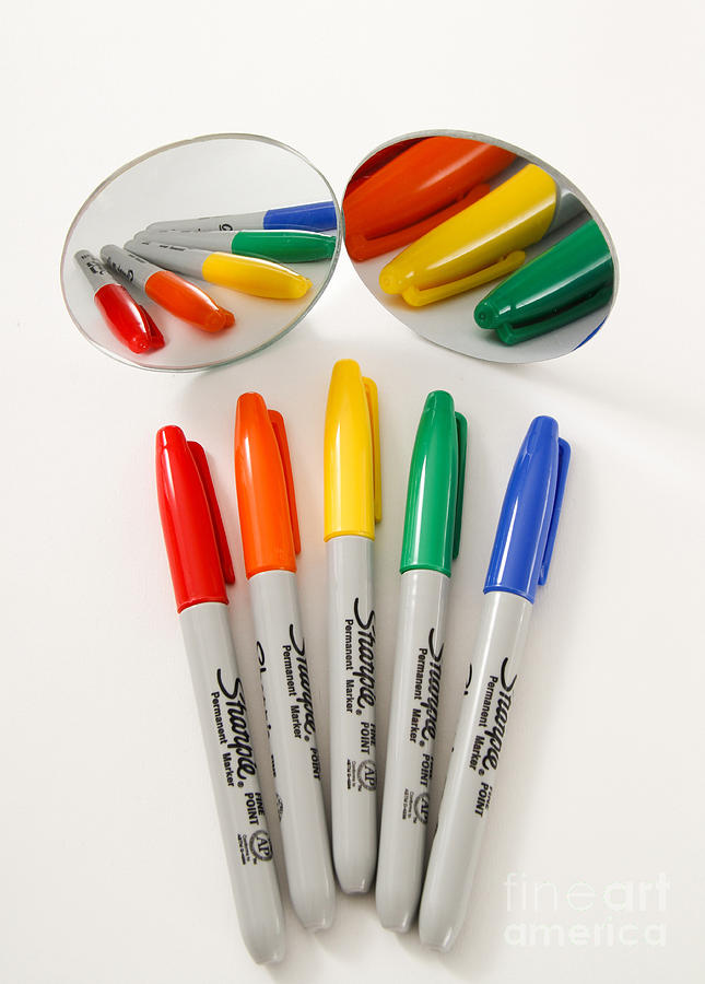 Still Life Photograph - Colorful Markers #2 by Photo Researchers