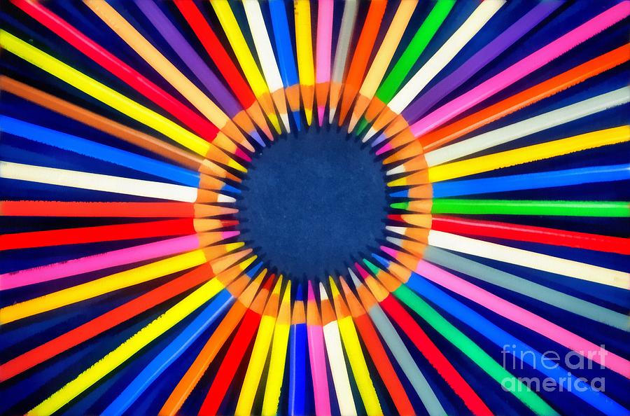 Colorful pencils #1 Painting by George Atsametakis