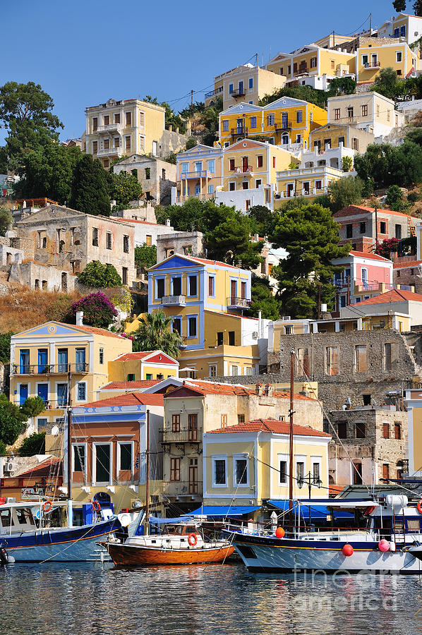 Greek Photograph - Colorful Symi #7 by George Atsametakis