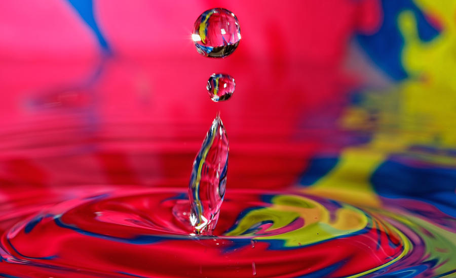 Colorful Water Drop #2 Photograph by Peter Lakomy