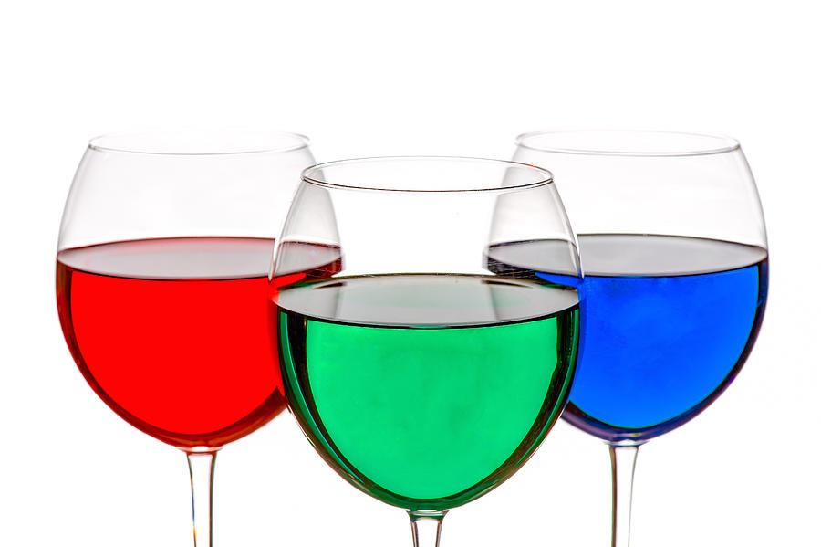 Colorful Wine Glasses #2 Photograph by Peter Lakomy
