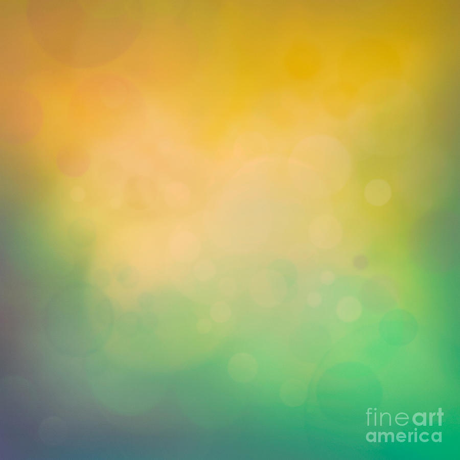 Colorful yellow bokeh background Digital Art by Mythja Photography - Pixels