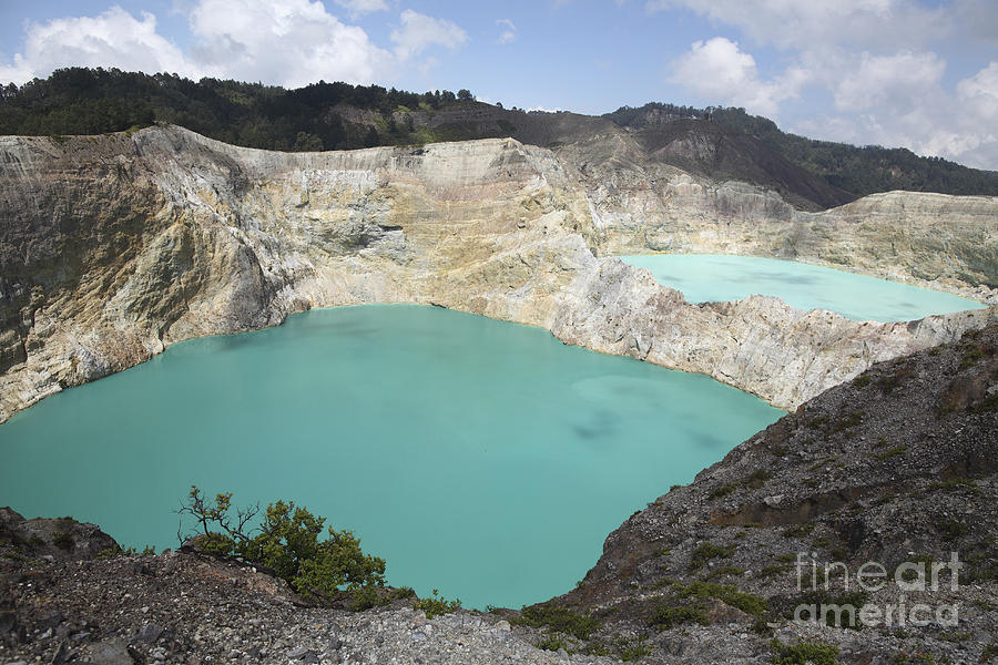 Colourful Crater Lakes Of Kelimutu #2 Photograph by Richard Roscoe