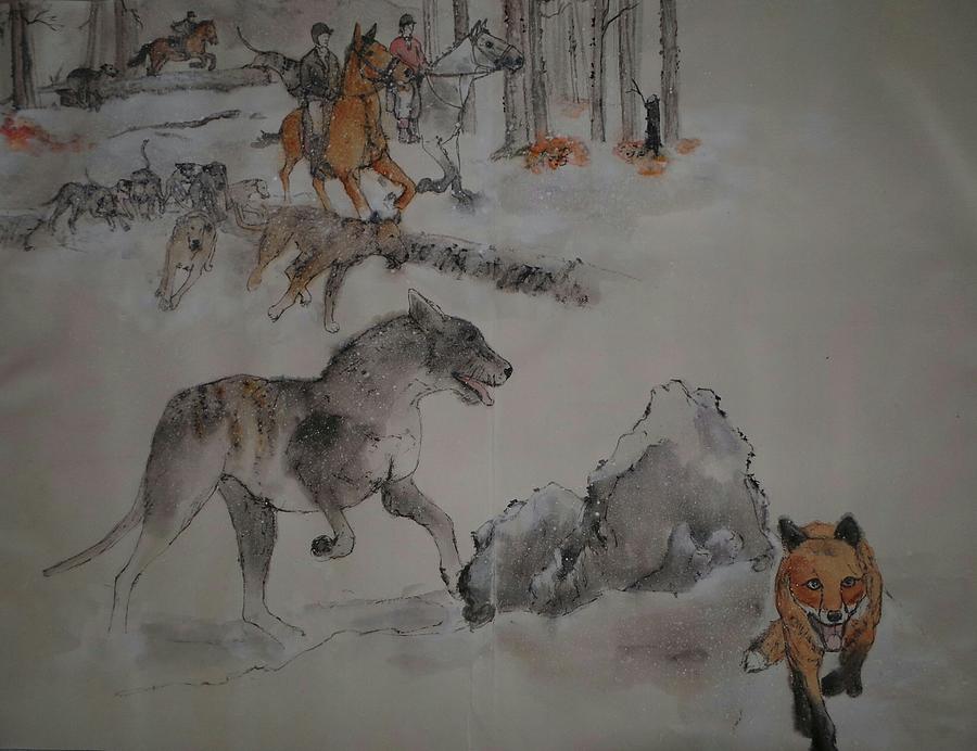 Coming Together For Foxhunt Album #2 Painting by Debbi Saccomanno Chan