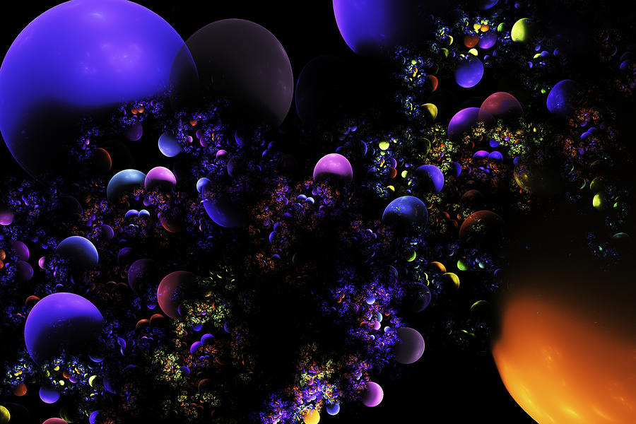 Computer Generated Spheres Abstract Fractal Flame #1 Digital Art by Keith Webber Jr