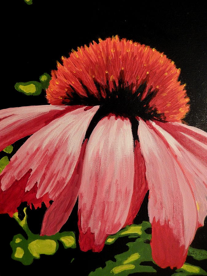 Cone Flower #3 Painting by Betty-Anne McDonald